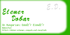 elemer dobar business card